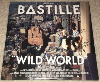 Bastille Band Dan Smith,  3 Signed Autograph Wild World Vinyl Album W/exact Proof