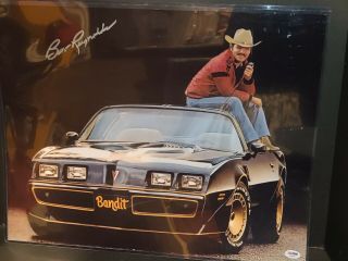 Burt Reynolds Autographed Smokey And The Bandit Signed 16x20 Psa Authentic