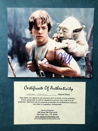 Authentic Mark Hamill Signed 8x10 Star Wars Photo Luke Carrying Yoda Autographed