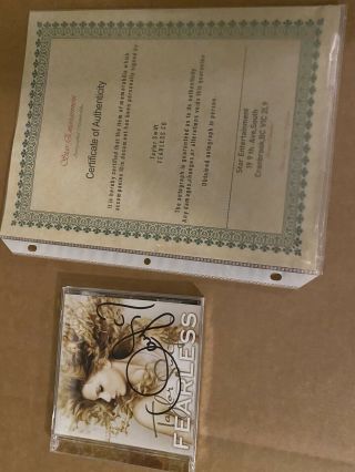 Big Machine Taylor Swift Fearless Signed Cd W Certificate Of Authenticity