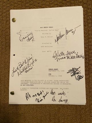 Boy Meets World Tv Show Signed Script By Cast Fishel 1998 Gary Miller