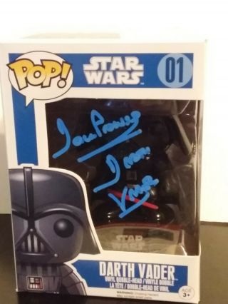 Darth Vader 1 Funko Pop Signed By David Prowse Psa Certification