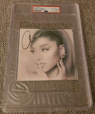 Ariana Grande Signed Positions Cd Cover Psadna Certed 84316840 Slabbed Case Wow