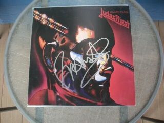 Judas Priest (rob Halford) Signed Stained Class Lp Vinyl Album Jsa