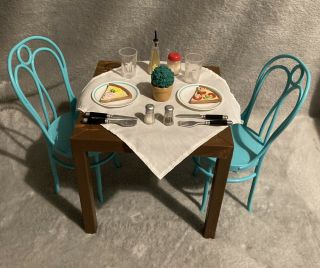 Our Generation Doll Accessories - Table & Chairs Set With Pizza Etc (62)
