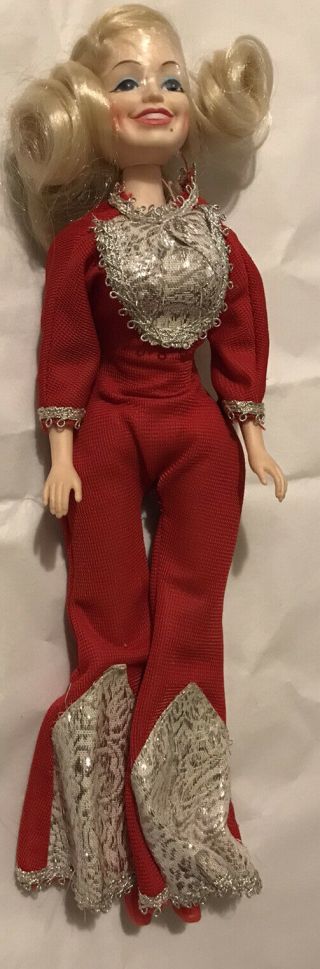 1978 Dolly Parton Egee Goldberger 12 " Poseable Collectors Doll Red Jumpsuit