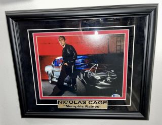 Nicolas Cage￼ Signed & Framed 8x10 Gone In 60 Seconds Photo With Beckett