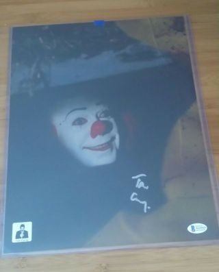 It Pennywise The Clown Tim Curry Autograph Signed 11x14 Photo Beckett