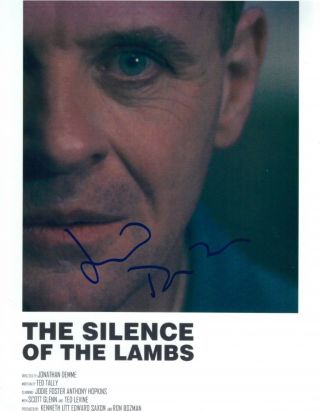 Jonathan Demme Signed Silence Of The Lambs 8x10 Photo - Proof - Anthony Hopkins