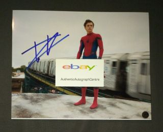 Tom Holland Autographed 8x10 Spider - Man Photo