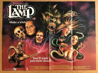 Ultra Rare The Lamp 1986 video shop film poster Folded & Standee Horror 3