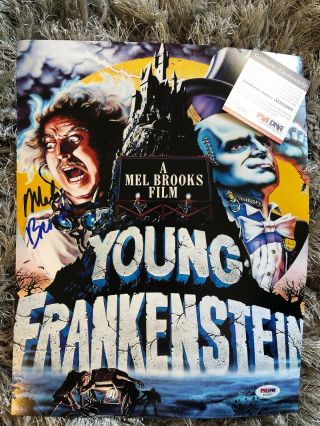 Mel Brooks Young Frankenstein Autographed Signed 11x14 Poster Photo Psa/dna