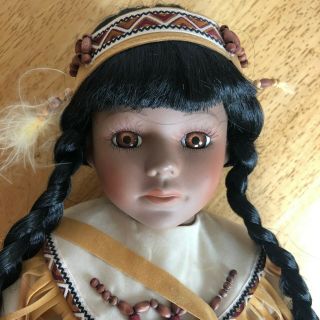 Porcelain/cloth Native American 15 " Doll & Baby Adorable Deal