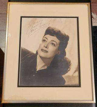 Joan Crawford Personally Signed Autographed Photo 1943 Matted Framed Ships
