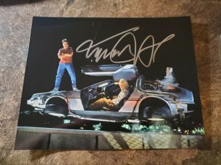Michael J Fox Hand Signed / Autographed Back To The Future 8x10 Photo W/coa 3
