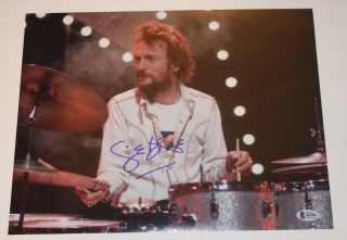 Ginger Baker Signed Autograph 11x14 Photo Cream Blind Faith Drummer Beckett