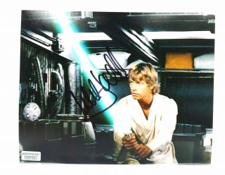 Mark Hamill Hand Signed Autographed 8x10 Luke Skywalker Star Wars Photo With
