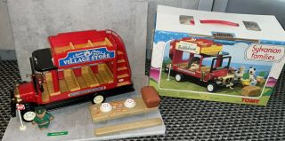 Sylvanian Families Vintage Village Store Bus - Boxed With Maple Town Conductor