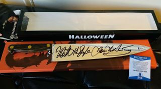 Nick Castle James Jude Courtney Signed Knife Halloween Michael Myers Beckett