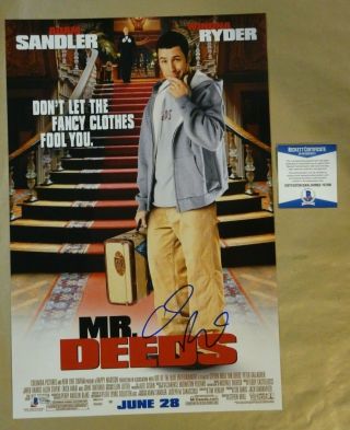 Signed Adam Sandler Autographed Mr.  Deeds 12 " X18 " Photo Beckett Bas
