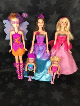 Barbie ‘princess Power’ - Doll Bundle - Fairy,  Corinne,  Kara,  Chelsea X 2