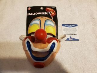 Will Sandin Signed Auto Halloween Young Michael Myers Clown Mask Trick & Treat