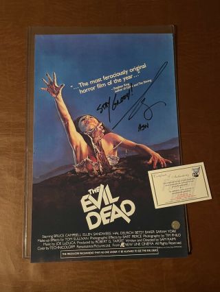 The Evil Dead Bruce Campbell Ash Autographed Signed 11x17 Photo Frozen Pond