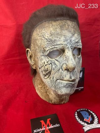 James Jude Courtney Signed Michael Myers Mask Halloween 2018,  Kills Beckett