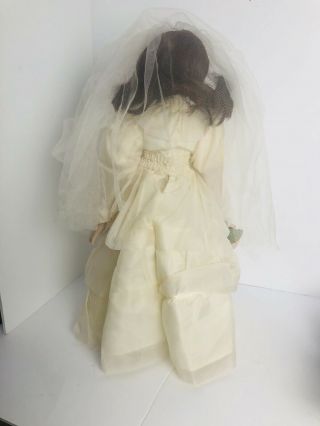 Danbury - Gloria Vanderbilt Porcelain Bride Doll 18 - In Tiered Dress