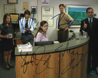 Steve Carell Rainn Wilson John Krasinski Jenna Fischer Signed Photo The Office