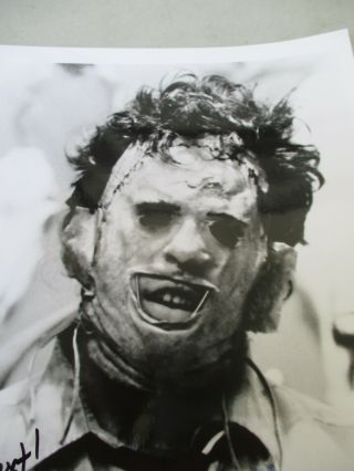 Texas Chainsaw Massacre Gunnar Hansen Leatherface Signed Photo Horror Movie Icon