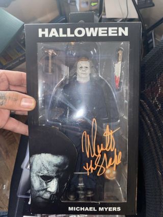 Neca Retro 2018 Halloween Michael Myers Signed By Nick Castle