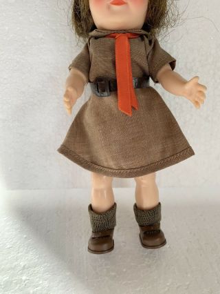 Vintage 1965 Effanbee 8.  5” Brownie Scout Girl Doll 3