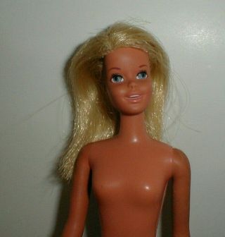 Vintage Barbie 1971 Francie Sunset Malibu Blonde Doll Nude1068 Japan Mod