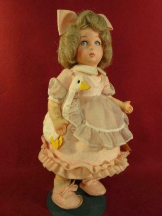 Vintage 13 " Felt Lenci Doll Aurelia With Hang Tag