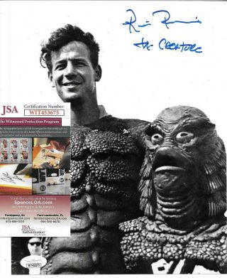 Ricou Browning Signed 8x10 Photo,  Creature From The Black Lagoon Jsa Witness