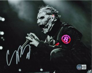 Corey Taylor Signed Slipknot 8x10 Photo 1 Beckett Stone Sour Band Mask Cmft