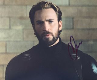 Chris Evans Captain America Autograph Signed 8x10 Photo
