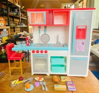 My Life As Kitchen Set For 18 " Dolls Almost Complete Missing Cake And Napkins