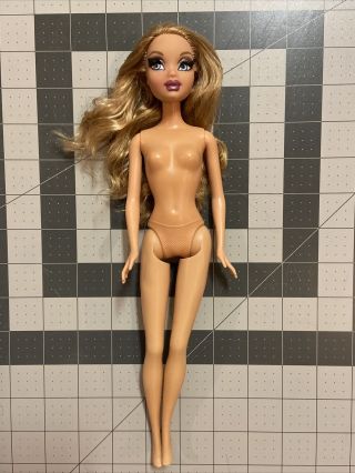 Mattel My Scene Kennedy Barbie Doll Blonde Hair Blue Eyes Rooted Lashes Nude