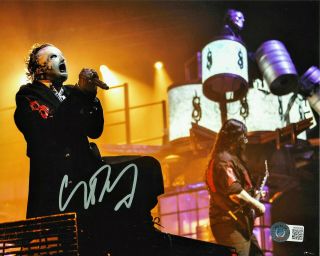 Corey Taylor Signed Slipknot 8x10 Photo A Beckett Stone Sour Band Mask Cmft