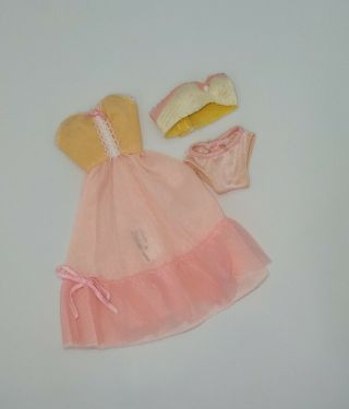 Vtg Barbie 1986 Fancy Frills 3184 Pink Slip Bra Panties Lingerie Outfit Set