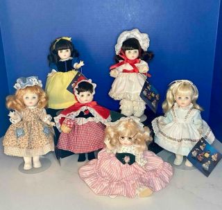Vintage Ideal 8 " Nursery Tales Complete Set Of 6 Dolls,  1983,  A/o,  Ex -