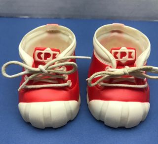 Vintage Cabbage Patch Kids Doll Shoes Red Sneakers Tennis Shoes Cpk Htf