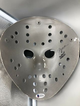 Tom Morga Signed Jason Voorhees Mask.  Friday the 13th.  Beckett BAS.  F13 2