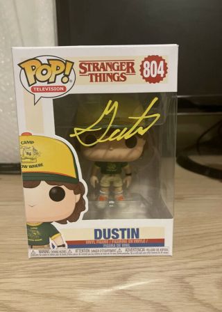 Funko Pop Gaten Matarazzo Dustin Stranger Things Signed Autograph
