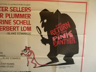 UK QUAD MOVIE FILM POSTER 1975 THE RETURN OF THE PINK PANTHER,  VERY GOOD 2