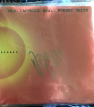 Robert Smith The Cure Autographed 7” Vinyl W/ Paul Hartnoll 2007 Collaboration
