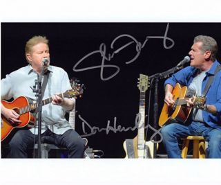 Glenn Frey & Don Henley The Eagles Signed Autographed Color 8x10 Photo W/coa