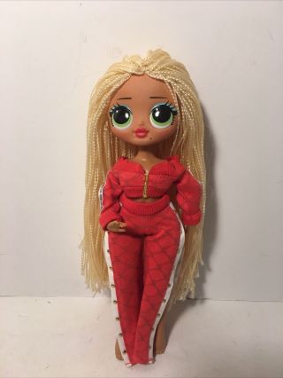 Lol Surprise Omg Swag Fashion Doll Blonde Hair Micro Braids Red Outfit No Shoes